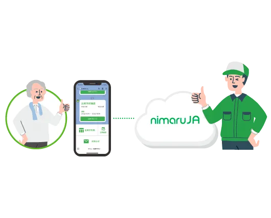 組合員によるスマホからの出荷予定連絡