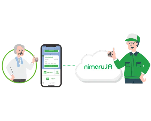 LINEの活用により年配の組合員も簡単に記録可能